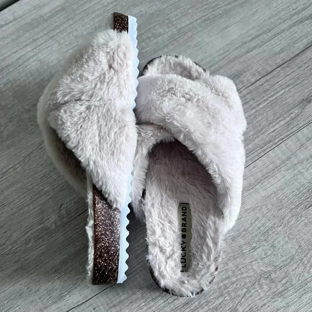 Lucky Brand Marana Furry Slide Size 7.5 - Picture 5 of 10